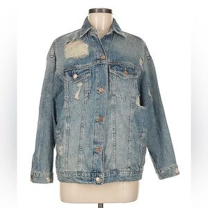 Zara Distressed Denim Jacket